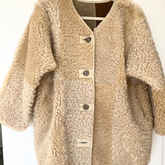 Milena Silvano Tonal Moon Coat sz Small - Picture 1 of 3